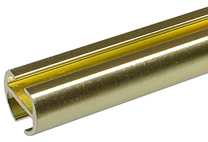 Ourdeco Gardinenstange, Innenlaufprofil ø 16 mm | messing-antik | 160 cm