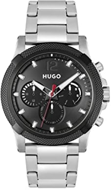 HUGO Multi Zifferblatt Quarz Uhr für Herren #IMPRESS mit Edelstahlarmband