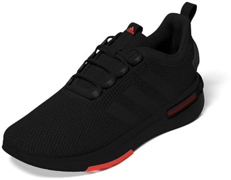 adidas Men's Racer TR23 Sneaker, Black/Black/Solar Red, 9.5 UK