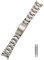 TOMIYOY Uhrenarmband, massives gebürstetes Edelstahl 316L, Silber/Gold, zweifarbig, 18 mm, 19 mm, 20 mm, gebogenes Ende, passend für Rolex Seiko Watch (20 mm, Silber)