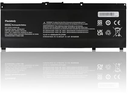 Pinsinholy SR04XL 917724-855 Batería para portátil HP Omen 15-CE0XX 15-DC0XX 15-CE018DX Pavilion 15-CB000 15-CE000 15-CB0XX 15-CX0XX Serie 917678-1B1 917678-2B1 HSTNN-DB7W HSTNN-IB7Z