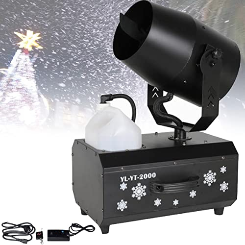 DRYIC 2000 W große Fernbedienung Schneemaschine, professionelle 180 ° Swing Schneeflocke Maschine, mit Flugkoffer/Fernbedienung, tragbare Outdoor-Schneemaschine
