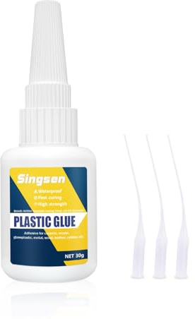 Colla per plastica, 30g Super Glue per unire oggetti di plastica. Adesivo istantaneo per modelli, acrilico, tubo, PVC, vinile, ABS, PBT, PS, PA, PC, PM, MA, nylon