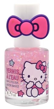 Hello Kitty Kinder Nagellack – Wasserbasierter Nagellack 9 ml – Ungiftig, Sicher & Leicht aufzutragen – Mit warmem Wasser abwaschbar – Perfekt für Mädchen
