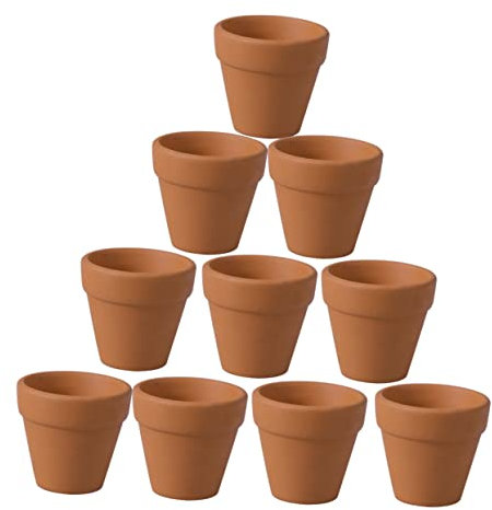 Sosoport Succulentes en Terre Cuite 10 Pièces 3 5 X 3 5 Cm Mini Pots de Plantes Poreux pour Le Drainage Idéal pour La Décoration de La Maison de Mariage Baby Shower