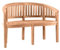 furnling Toledo Gartensitzbank (120 x 53 x 85 cm), Gartenbank aus Teakholz, Teak, Bananenform, 2-Sitzer, bis 2 Personen, Natur, wetterfest, UV-beständig