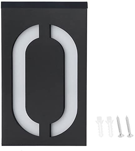Respicefinem LED Solar Power Number Sign Light, risparmio energetico ad alto tasso di impermeabilit e adattabile per installazione esterna (Number 0)