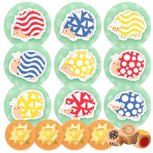 Nene Toys FlashFind – Schnelles Würfel-Kartenspiel ab 3 Jahren – Beobachtung & Reflexe – Familienspiel 2–4 Spieler für Kinder 3, 4, 5 Jahre – Lernspiel, Reisespiel, Geschenk für Jungen und Mädchen