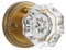 SORWDUERM Antique Brass Door Knobs Crystal Door Knob Interior Privacy Door Knob for Bedroom and Bathroom Glass Door Knob,Zinc Alloy 1 Pack