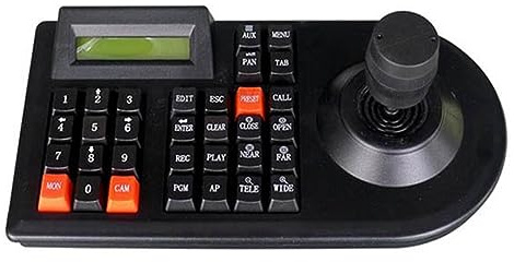 NONDK 3D-Joystick, PTZ-Tastatur, Schwenk-/Neige-/Zoom-Controller für Analoge CCTV-PTZ-Dome-Kameras, RS485-Steuerungstastatur, EU-Stecker, Einfache Installation, Einfache Bedienung