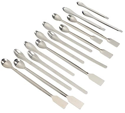 Cuillère de Laboratoire de Prélèvement Micro 15 Pcs en Acier Inoxydable