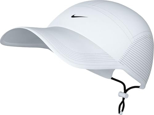 Nike Dri-Fit ADV Fly Unstrukturierte Aerobill Aeroadapt Cap, White/Anthracite/Black, FJ0736-100, S/M