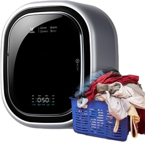 BLOSSS Mini-Waschmaschinen, Wäschetrockner, wandmontiert, 3 kg Kapazität, automatische Waschmaschine, 1450 W, Hochtemperatur-Dampf, kompakte Wäschetrockner, optisch transparente Abdeckung