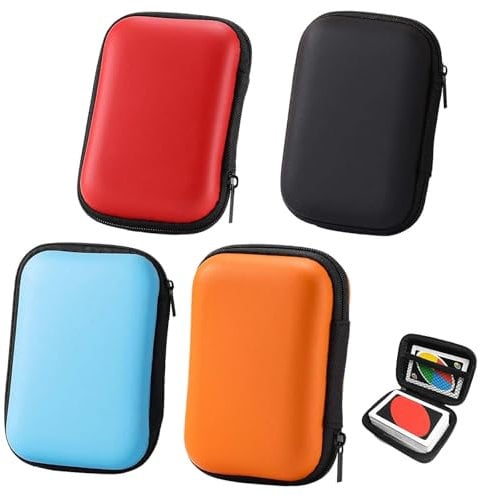 XZSKD 4 Pcs Plastic Card Case On The Go - Durable Portable Storage Box For Standard Size