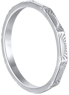 Whoiy Eheringe Weißgold 9 Karat Ohne Steine Ring, 375 Echtgold Hochzeitsringe Zart für Damen Größe 57 (18.1)