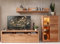 Wohnwand >Nature One< aus massivem Kernbuche-Holz und Spanplatte Dekor, 3-teiliges Set mit LED-Clip-Beleuchtung, Softclose-Technologie und FSC-zertifizierter Nachhaltigkeit, B/H/T ca. 320x170x45cm.