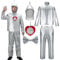 LIKUNGOU The Tin Man Cosplay Costume for Adult Silver Metallic Woodman Fancy Dress Suit Halloween Outfit Set Accessories (S)