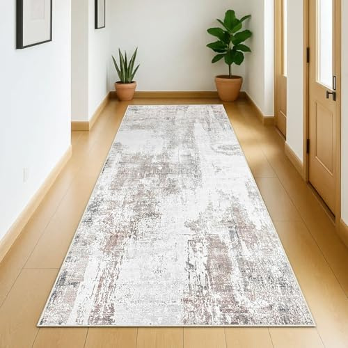 Caossuixin Hallway Runner Rug, 65x180cm Carpet Runners for Hallways Non Slip Long, Washable Entrance Kitchen Runner,Carpet Runners for Bedroom/Bathroom/Laundry Room Rug(Thickened Fleece)