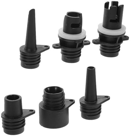 EXAOMBLE 6pcs Inflatable Pump Adapter for Kayaks Boats and Air Mattresses Compact and Lightweight Electric Valves for Outdoor Camping and Efficient Inflation