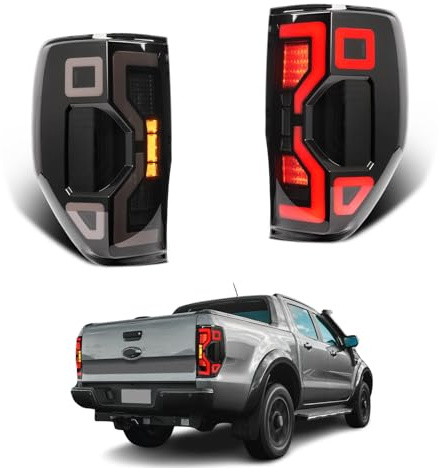 CKCD Rückleuchten kompatibel mit Ford Ranger T6 T7 2012-2021, mit Startanimation,Tagfahrlicht, Paar