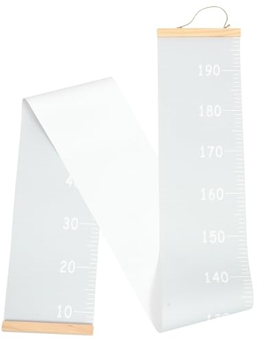 Hängende Wachstumstabelle für Junge Mädchen, Holzrahmen mit Seil | Leinwand, Abwischbar und Repositionierbar, für Innenräume und Spielzimmer, 1 Stück