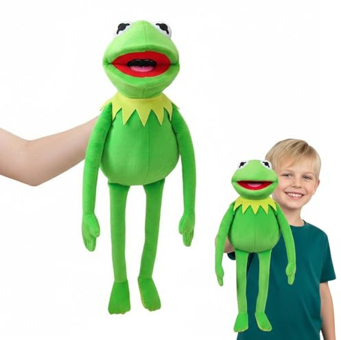 XIMEY Kermit Rana Marionetta, Kermit Peluche, Pupazzo di Peluche Rana Marionetta, Burattini da Mano per Bambini, Marionette da Mano Animali Muppet Show Natale, Pasqua per Raccontare Storie, Insegnare