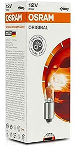 Osram 64115 MINIWATT Sockel BA9s, 20W, Innenbeleuchtung, 1 Lampe, Silber
