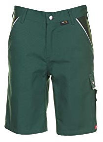 Planam „Canvas 320“ Shorts, Grün, rot