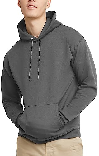 Hanes mens Pullover Ecosmart Hooded athletic sweatshirts, Smoke Gray, 3X-Large US