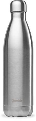 Qwetch - Bouteille Isotherme Inox Brossé 750ml - Gourde Nomade Inox - 24h Froid et 12h Chaud - Etanche, Sans BPA & Réutilisable - Gourde isotherme pour Sport, Voyage, Bureau, Randonnée
