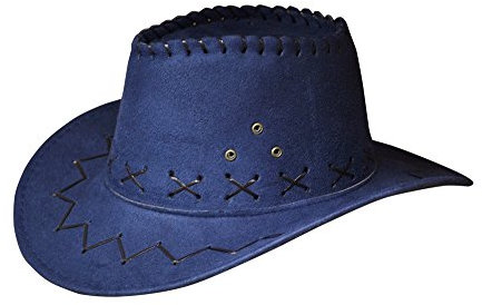 Miobo Kinder Cowboyhut - Westernhut für Cowboys & Cowgirls - Karnevals-Kostüm - Hut im Stil Australien/Texas/Western - für Kinder - Dunkelblau