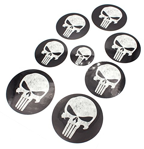 Finest Folia Digitaldruck Emblem Sticker Aufkleber (R018 Skull 1)