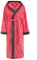 Di Vadini Unisex Herren Damen Bademantel Prato mit Kapuze I Morgenmantel flauschig I Nachtwäsche aus edler Mikrofaser Farbe: Berry/Antracite, Grösse: XS