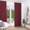 Beautissu 2er Set Thermovorhang Gardine 140x245 cm Rot – Thermogardine Set Kräuselband – Vorhang isolierend Kälte- & Hitzeschutz Universalband – Verdunkelnd Wohnzimmer, Schlafzimmer – Amelie TK