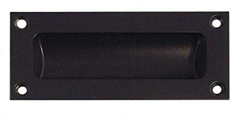 Rectangular Recessed Flush Door Pull Handle 102 x 45mm - MATT Black Finish
