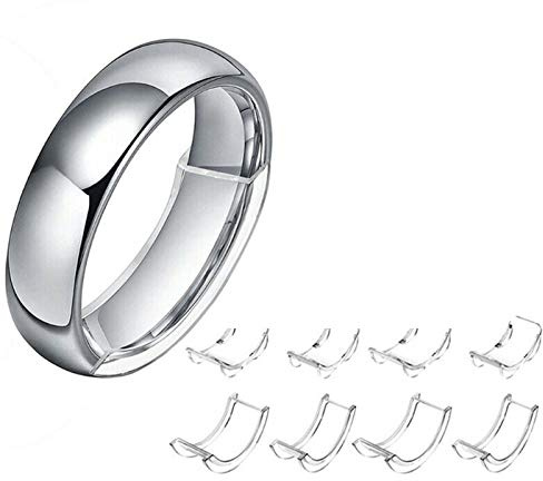 BODYA 8 Größen Silikon unsichtbarer Ringgrößeneinsteller für lose Ringe Größenanpassungsring für alle Ringe, klar
