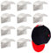 Vibbang 10 Stück Selbstklebende Hut-Halter, Kappenhaken für die Wandmontage, kein Bohren, Hut-Regal, Organizer, starker Halt für Baseballkappen, Moderne Hut-Kleiderbügel, Aufbewahrung (weiß)