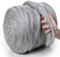 MeriWoolArt XXL Merino Wolle – 100% Schurwolle, Extra Dickes Filzgarn (4–5 cm) für Armstricken, Trocken- & Nassfilzen, Decken & Babydecken – Hellgrau Melange 100g