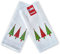 YOGAN Christmas Tea Towels (Pack of 2) | 100% Cotton | Waffle Weave | Super Soft | Super Absorbent | Lint Free | 45 x 70 cm (Christmas Tree)