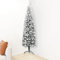 HOMIUSE Künstlicher Halb-Weihnachtsbaum mit Schnee Schlank 180 cm Grün & Weiß Festive Weihnachtsbaum Künstlich Ideale für Zuhause Büro Geschäft Weihnachtsdekoration PVC Material Wiederverwendbar