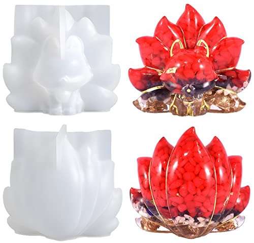 JS MOLD Tierharz-Formen Silikon Nine Tail Fox Silikonformen Epoxidharz Silikonformen Epoxidharz Tiere,3D Resin Silikonform für Wand, Schreibtisch, Schrank-Dekor