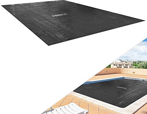 Arebos Pool Solarfolie/Abdeckung | Solarabdeckplane eckig Ø 4,5 x 2,2 m Schwarz | Solarplane Stärke 120 µm | Solar-Rolle zuschneidbar | Poolheizung für Wassererwärmung | Wärmeplane | Poolsolarplane