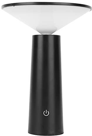 Tragbare Schnur Lose Tisch Lampen, LED-Tisch Lampe, Touch Control Schreibtisch Lampe, Schreibtisch Licht Verstellbare Augenschutz Lampe mit Batterie für Restaurant, Schlafzimmer, (Schwarz)