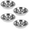 MIJOMA 4 Stück Metall Aschenbecher rund 13.5 cm - Tischaschenbecher für Innen & Außen - Eleganter Tisch-Ascher für Party, Bar & Gastronomie - 4 Zigarettenplatzhalter, Silber Matt