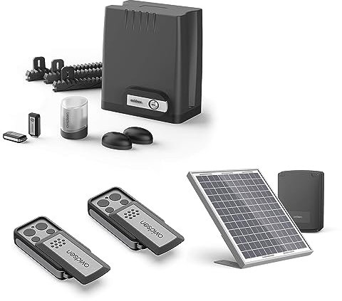 Motore Avidsen OREA550 per cancelli scorrevoli di 4 m (8 m max) e 500 kg + kit solare + 2 telecomandi