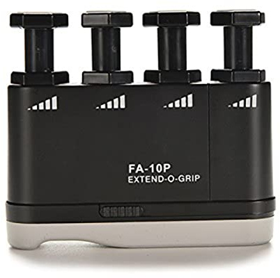 Verstellbarer Fingertrainer Fa-10p aus Kunststoff Schwarz | Gitarren und Klavierübungen, Kompaktes Design, 60g Gewicht, für Musiker und Sportler