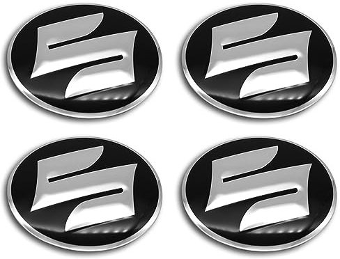 Auto Radnabenkappen für Suzuki JIMNY Grand Vitara Sx4 Swift 56MM Radnabenabdeckung Reifen Felgendeckel Aufkleber Nabenkappen Abzeichen Sticker Zubehör,A