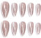 Sun&Beam Nails Handmade Press-on Medium Long Almond Taupe Color Cat Eye Design Charming False Nail Tips 10 Pcs (#122 XS)