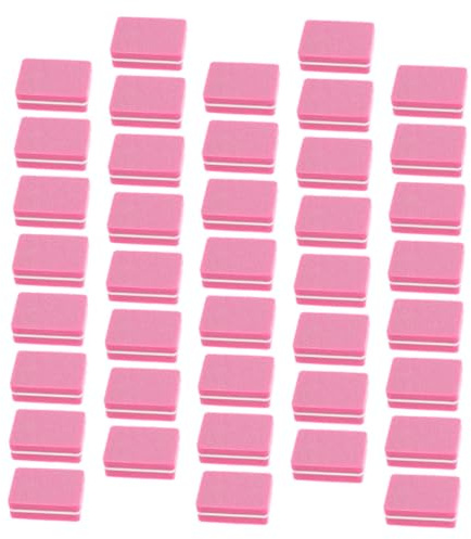 minkissy 100 Pezzi Lime per Unghie in Spugna Eva Mini Portatile per Manicure Professionale, Levigatura Unghie Rosa per Salone di Nail Art