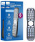Philips Remote Control for Samsung, Vizio, LG, Sony, Sharp, Apple TV, TCL, Panasonic, Streaming Players, Blu-ray, DVD, and More, 8 Device, Backlit, Brushed Graphite, SRP8121G/27